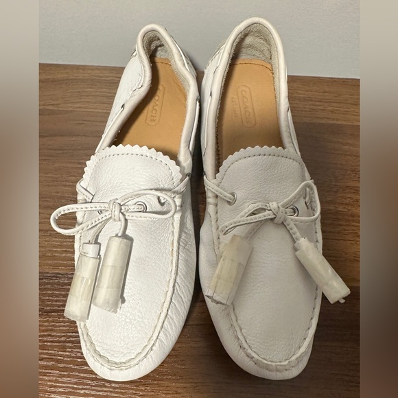 ❌[S O L D]❌ 🆕NWOB Coach Nadia moc loafers, white, Sz 6 - Picture 5 of 6
